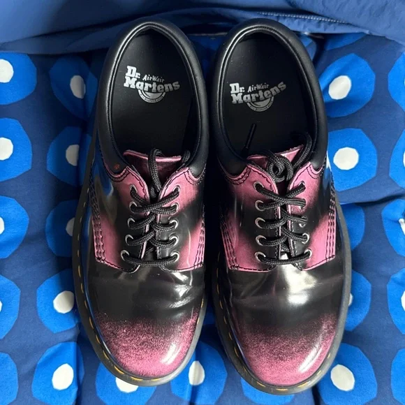 Dr. Martens 8053 Quad Black Fondant Pink Arcadia Leather Platform UK6 W8 - Picture 2 of 9